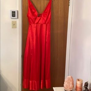Long red prom or event dress